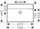 Hansgrohe-Xanuia-Q-Waschtisch-700-480-ohne-Hahnloch-und-Ueberlauf-Weiss-60224450 gallery number 1